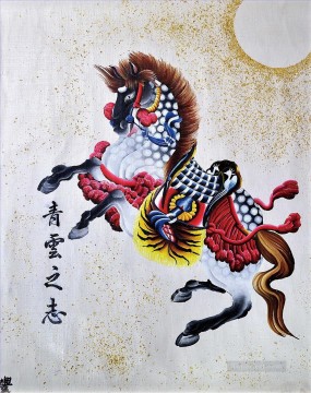  Chinese Canvas - colorful Chinese horse